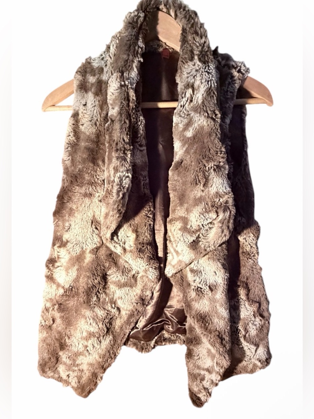 Saks Fifth Ave 5/48 Faux Fur‎ Vest brown size small